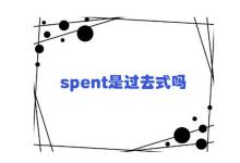 spent是过去式吗