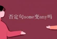否定句some变any吗？