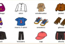 衣服类的英语单词