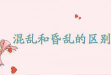 混乱和昏乱的区别