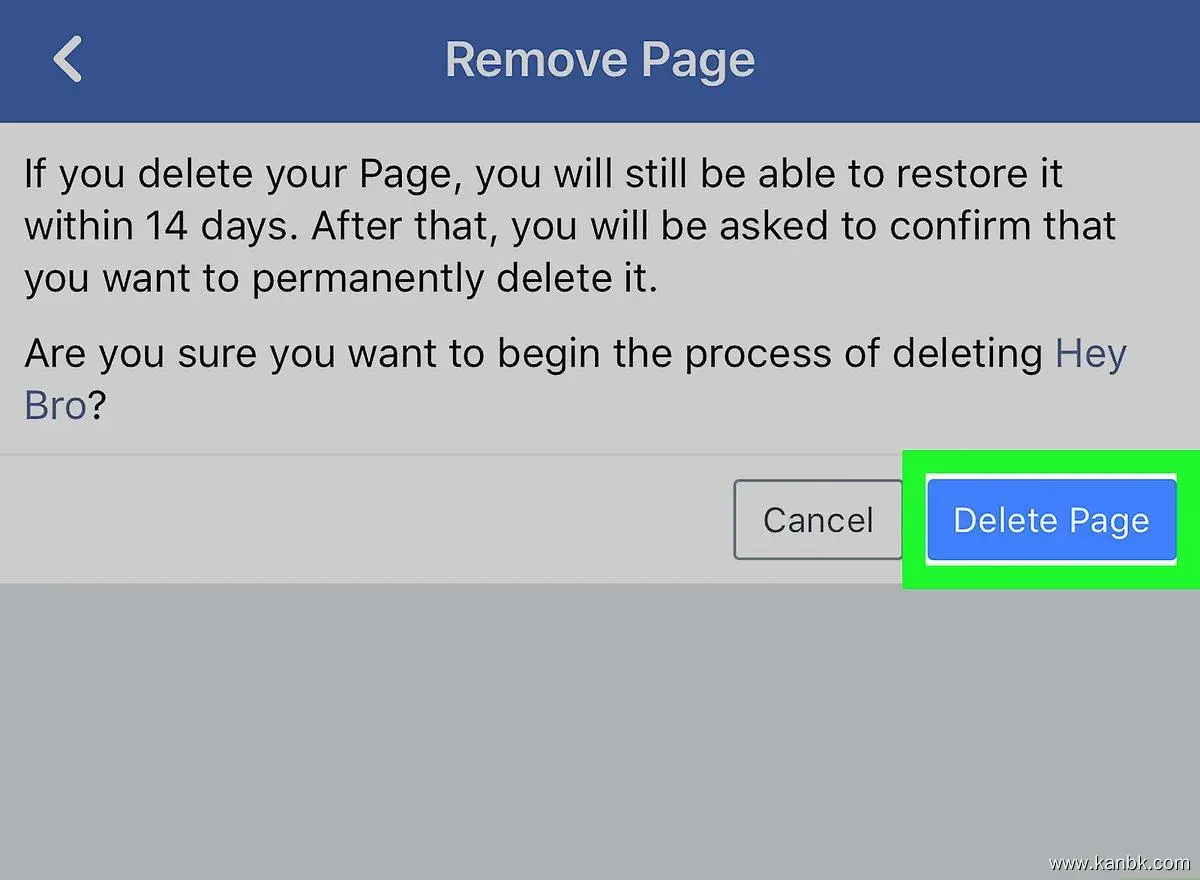 怎么在Facebook上删除页面