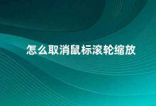 怎么取消鼠标滚轮缩放 取消鼠标滚轮缩放的方法