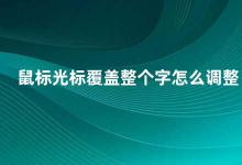 鼠标光标覆盖整个字怎么调整 如何解决鼠标光标覆盖整个字的问题