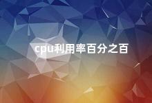 cpu利用率百分之百 如何解决CPU利用率百分之百的问题