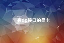 有dp接口的显卡 DP接口的显卡为什么这么受欢迎