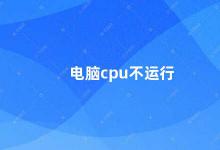 电脑cpu不运行 电脑CPU不运行可能的原因及解决方法