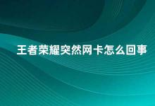 王者荣耀突然网卡怎么回事 王者荣耀突然卡顿这些方法帮你解决