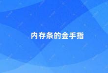 内存条的金手指 内存条金手指的作用和选购指南