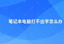 笔记本电脑打不出字怎么办 笔记本电脑无法输入文字的解决方法