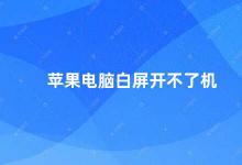 苹果电脑白屏开不了机 苹果电脑白屏问题的解决方法