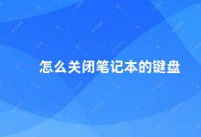 怎么关闭笔记本的键盘 如何关闭笔记本键盘