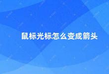 鼠标光标怎么变成箭头 如何将鼠标光标变成箭头