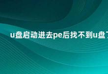 u盘启动进去pe后找不到u盘了 U盘启动进PE后如何解决找不到U盘的问题