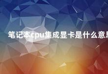 笔记本cpu集成显卡是什么意思 笔记本CPU集成显卡的含义及其优缺点