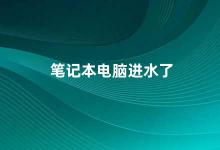 笔记本电脑进水了 应对笔记本电脑进水的方法