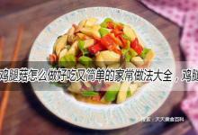 鸡腿菇怎么做好吃又简单的家常做法大全，鸡腿菇的吃法食用方法