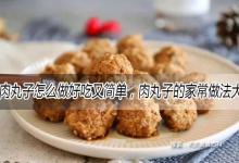 肉丸子怎么做好吃又简单，肉丸子的家常做法大全