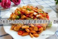 杏鲍菇怎么做好吃又简单的家常做法大全，杏鲍菇的吃法食用方法