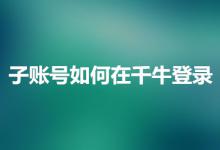 子账号如何在千牛登录？有什么用呢？