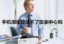 手机淘宝登录不了卖家中心怎么回事？应该怎么办？