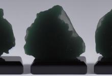 泰山墨玉石透光