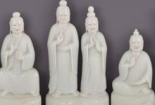 古代白玉十八罗汉尊