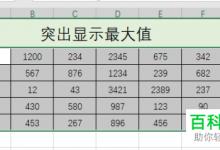 怎么给excel表格中的数据设置突出显示最大值