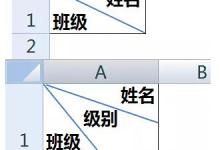 Excel如何制作不同的斜线表头