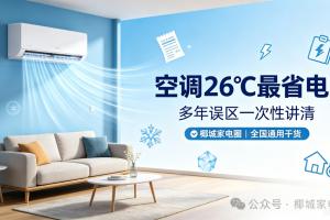 空调 26℃最省电？多年误区今天一次性讲清