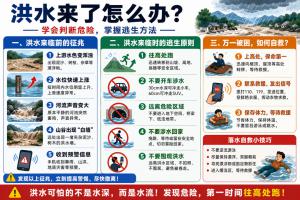 洪水来了怎么办?一张图学会判断危险与逃生